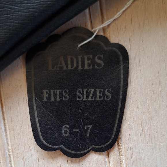 Vitro Genuine Rabbit Fur Cuff Black Leather Gloves Luxury Classic Stretchable - Picture 8 of 11